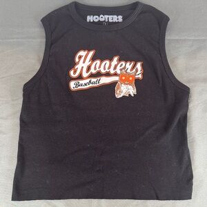 Hooters Baseball Black Baseball Tank Top Small